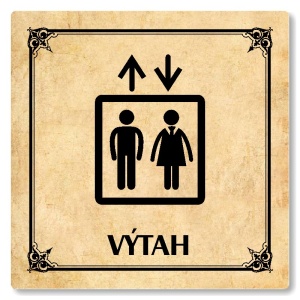 Výtah, 80x80mm, pergamen, Nebraska